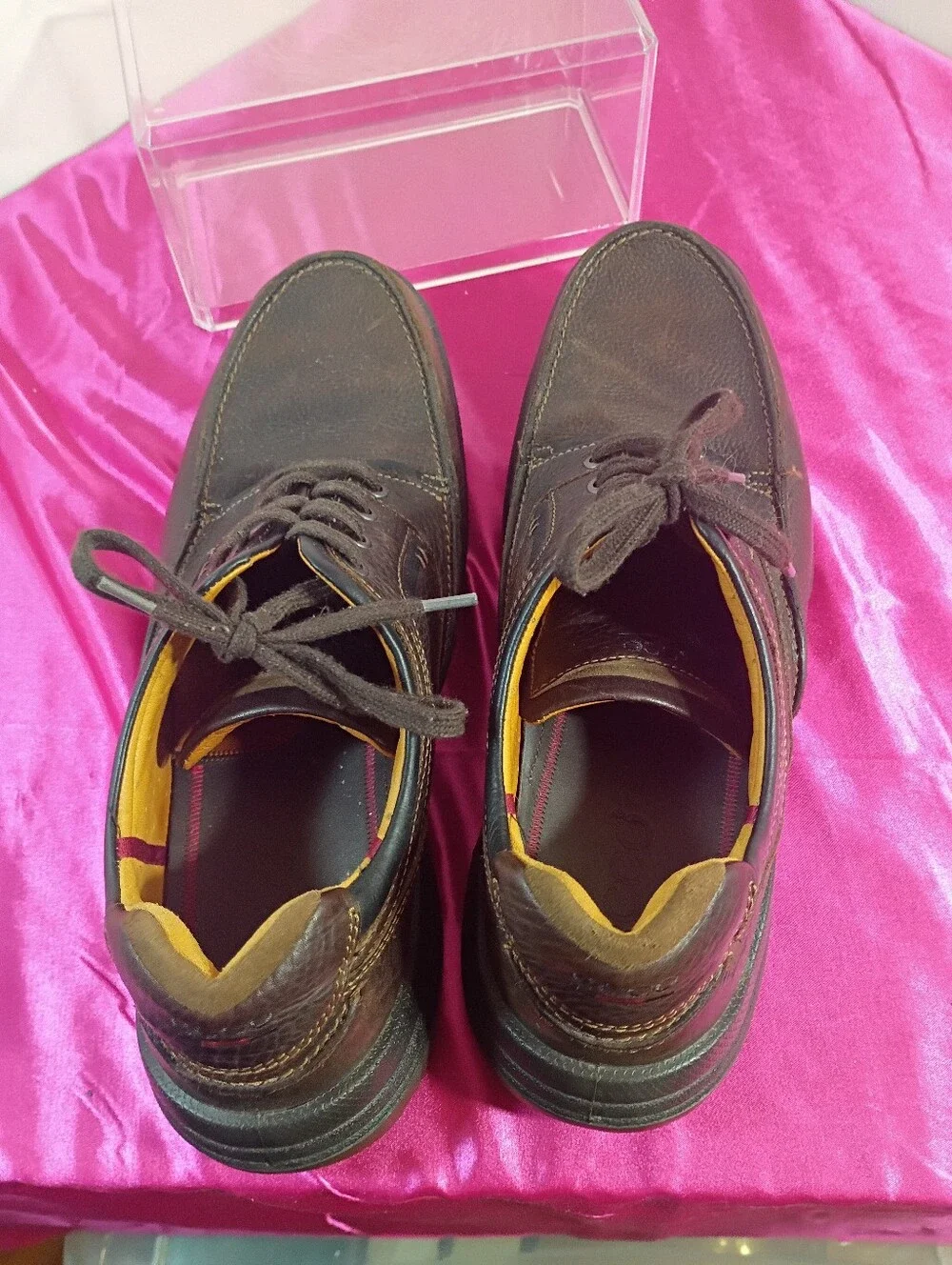 ECCO Men's Brown Leather Lace Up Oxford Casual Shoes Size US 13 EU 47